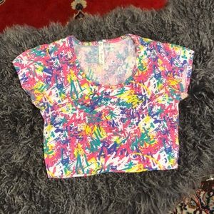 Colour Cotton Crop Top w/ Uline Size L